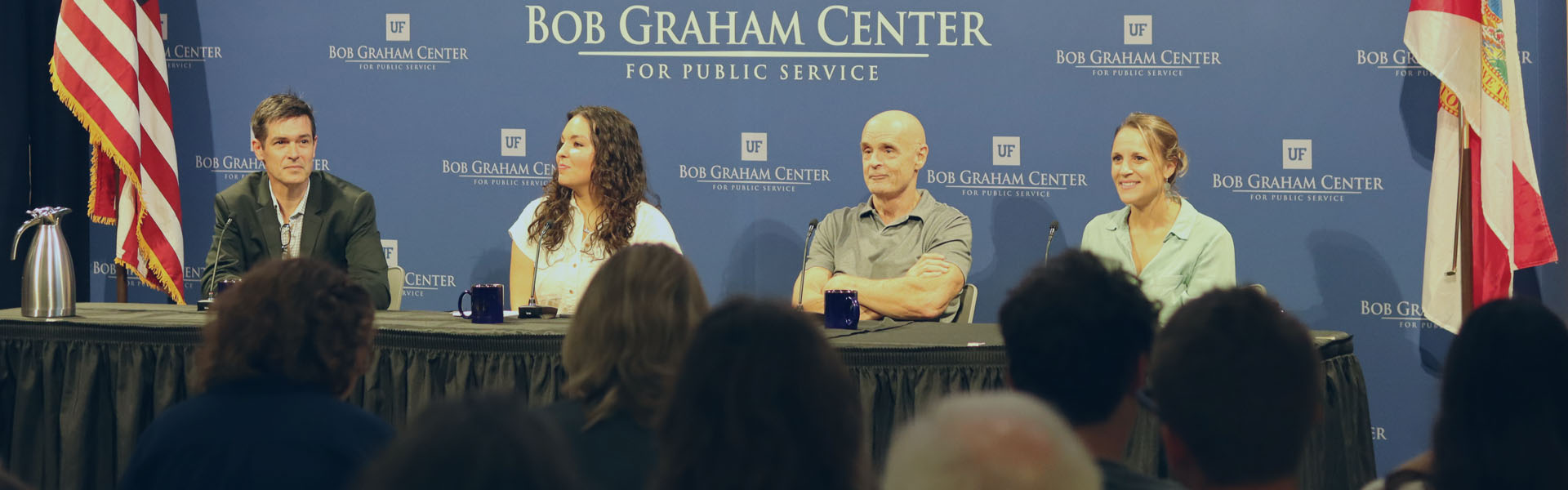 People sitting on a panel