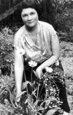 a woman in a garden