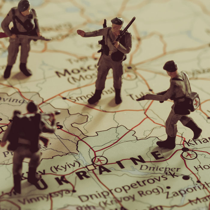 toy soldiers on a map