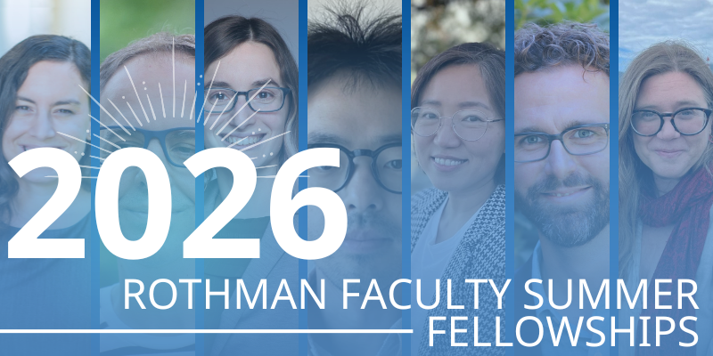 Collage of photos of faculty named as 2026 Rothman Summer Fellows.